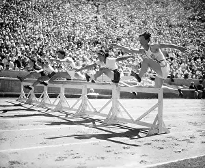 National Sports Team Prints: Babe Didrikson Competing in 80-Meter Hurdle Race
