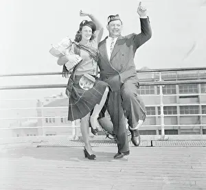 Babe Didrikson Dancing Jig with George Zaharias