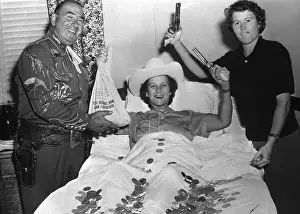 Beaumont Prints: Babe Didrikson Dressed Like Cowboy