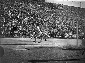 Struggle Prints: Babe Didrikson and Evelyn Hall Crossing Finish Line