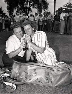Babe Didrikson and Patty Berg Share a Soda