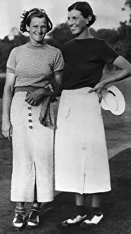 Babe Didrikson and Peggy Chandler at Golf Tournament
