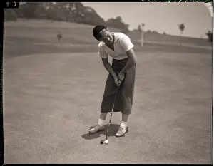 Babe Didrikson Playing Golf