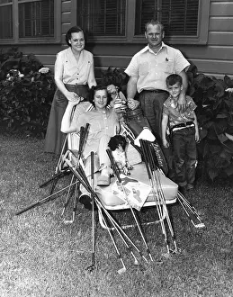 Babe Didrikson Surrounded by Family