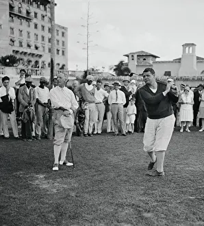 Babe Ruth and Al Smith Playing Golf