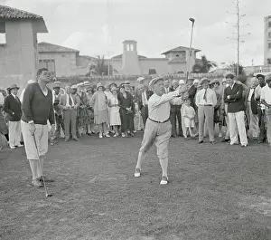 Babe Ruth and Al Smith Playing Golf