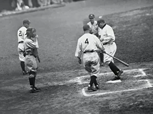 Babe Ruth in Baseball Action