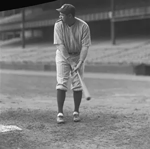 Babe Ruth in Baseball Action