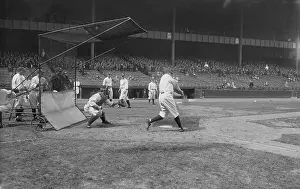 Babe Ruth During Baseball Action