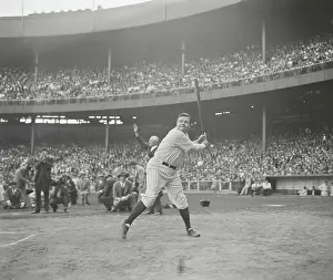 Batting Prints: Babe Ruth During Baseball Carnival