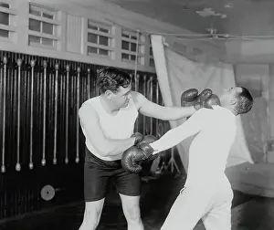 Babe Ruth Boxing with Trainer