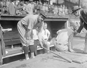 Babe Ruth Choosing His Bat