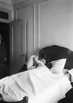 Relief Prints: Babe Ruth Being Comforted by His Wife