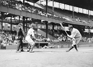 Babe Ruth in Complex Batting Action