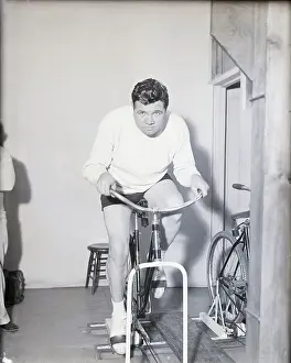 Cycling Prints: Babe Ruth on Cycling Machine