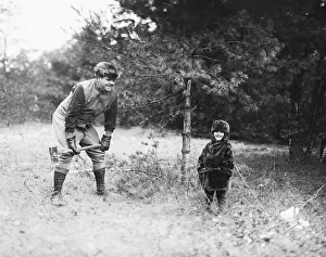 Parenthood Prints: Babe Ruth and Daughter Dorothy Outdoors