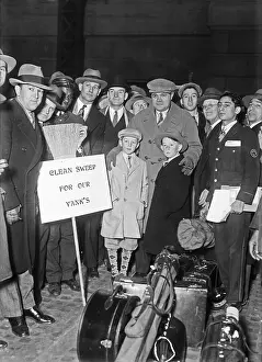 Babe Ruth with Family and Friends at Train Station