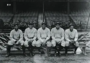 Babe Ruth with Fellow Yankee Outfielders