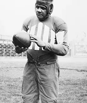 Des Moines Prints: Babe Ruth in Football Uniform