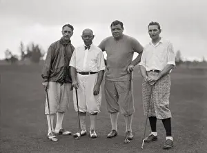 Babe Ruth and Friends on Golf Course
