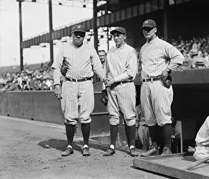 Lou Gehrig Prints: Babe Ruth and Friends at Tony Lazzeri Day Ceremony