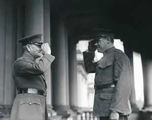 John J Prints: Babe Ruth With General John Pershing