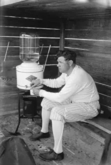 Indifference Prints: Babe Ruth Getting a Cup of Water at Training Camp