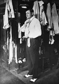 Myth Prints: Babe Ruth Getting Dressed For Game