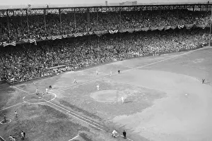 Lou Gehrig Prints: Babe Ruth Heading for Home During World Series