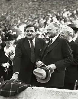 Babe Ruth with Herbert Hoover
