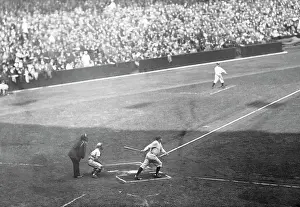 Babe Ruth Hitting Home Run