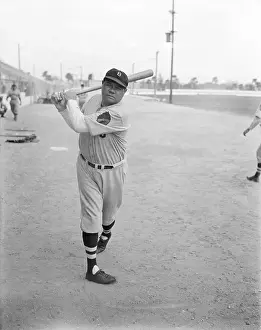 Babe Ruth Holding Baseball Bat