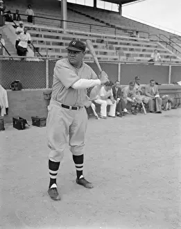 Tampa Prints: Babe Ruth Holding Baseball Bat