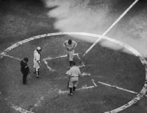 Babe Ruth at Home Plate