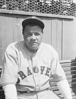 Babe Ruth in Pensive Mood