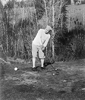 Babe Ruth Playing Golf