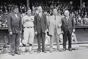 Babe Ruth Posing with Others