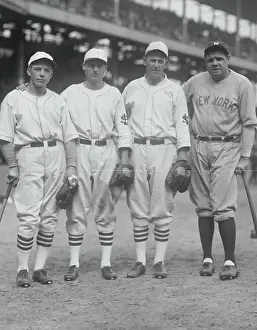 Louis Prints: Babe Ruth Posing with St. Louis Players