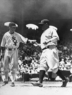 Defeat Prints: Babe Ruth Running To Base