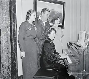 Babe Ruth Singing with Family