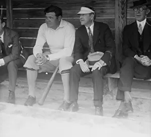 Petersburg Prints: Babe Ruth Sitting with Miller Huggins