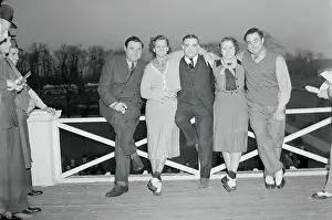 Babe Ruth and Sports Peers Posing Outdoors