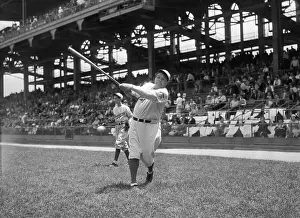 Coach Prints: Babe Ruth Swinging Baseball Bat