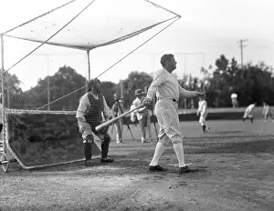 Petersburg Prints: Babe Ruth Swinging Baseball Bat