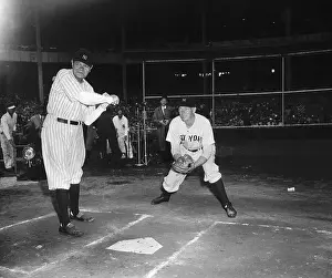 Babe Ruth Swinging His Bat