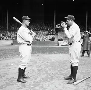 Photographing Prints: Babe Ruth Taking Picture of Lou Gehrig