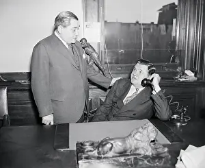 Babe Ruth Talking on Telephone