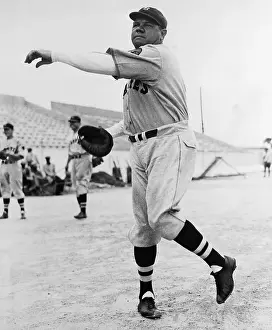 Pitching Prints: Babe Ruth Warming Up At Spring Training