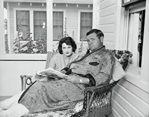 Annapolis Prints: Babe Ruth and Wife Relaxing