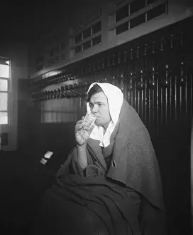 Babe Ruth Wrapped in Blanket